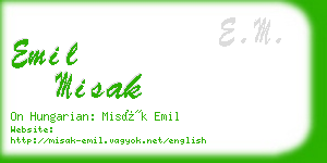 emil misak business card